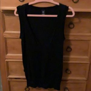 Black long vest Gap